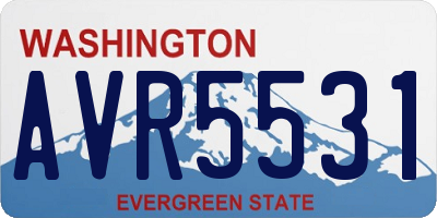 WA license plate AVR5531