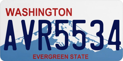 WA license plate AVR5534