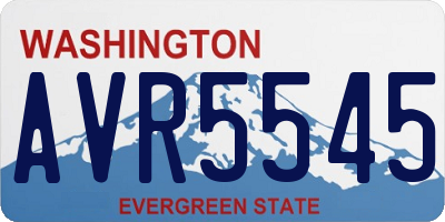 WA license plate AVR5545