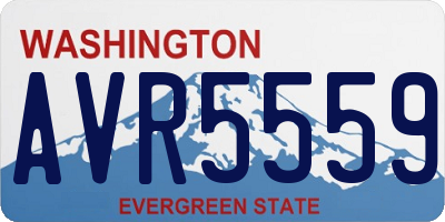 WA license plate AVR5559