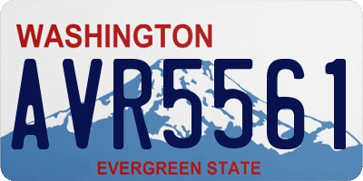 WA license plate AVR5561