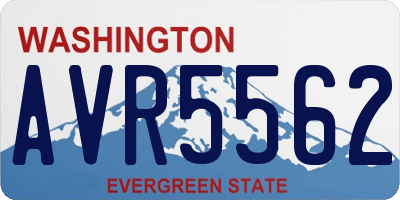 WA license plate AVR5562