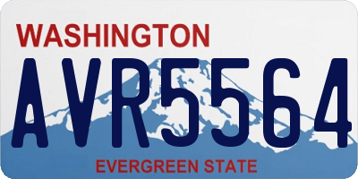 WA license plate AVR5564