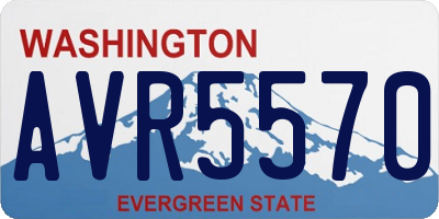 WA license plate AVR5570