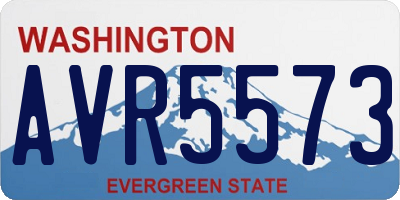 WA license plate AVR5573