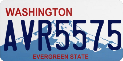WA license plate AVR5575