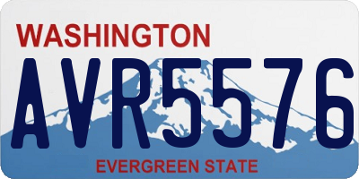 WA license plate AVR5576