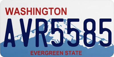 WA license plate AVR5585