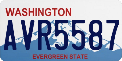 WA license plate AVR5587