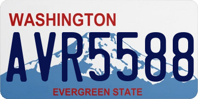 WA license plate AVR5588