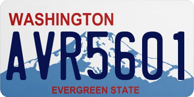 WA license plate AVR5601