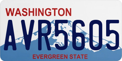 WA license plate AVR5605