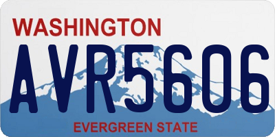 WA license plate AVR5606