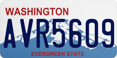 WA license plate AVR5609