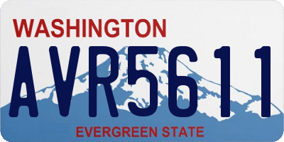 WA license plate AVR5611