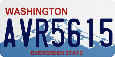 WA license plate AVR5615