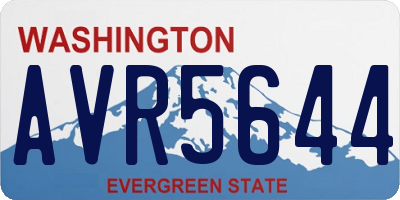 WA license plate AVR5644