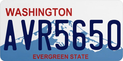 WA license plate AVR5650