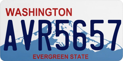 WA license plate AVR5657