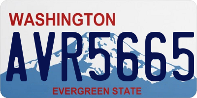 WA license plate AVR5665