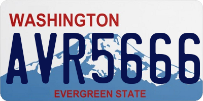 WA license plate AVR5666