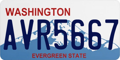 WA license plate AVR5667