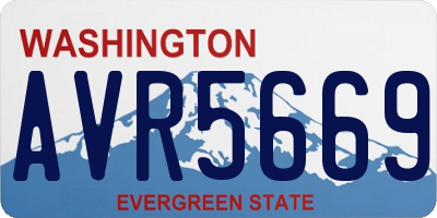 WA license plate AVR5669