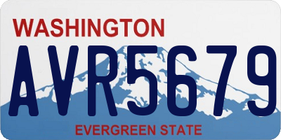 WA license plate AVR5679