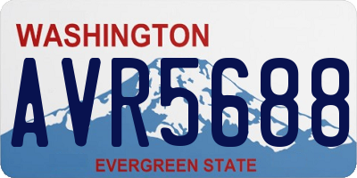 WA license plate AVR5688