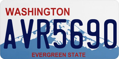 WA license plate AVR5690