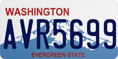 WA license plate AVR5699