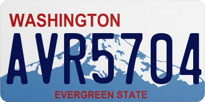 WA license plate AVR5704