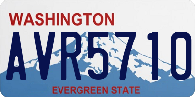 WA license plate AVR5710