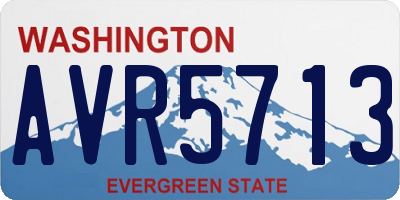 WA license plate AVR5713