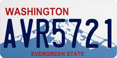 WA license plate AVR5721