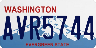 WA license plate AVR5744