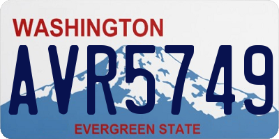 WA license plate AVR5749