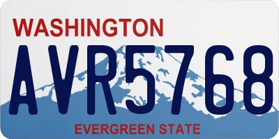 WA license plate AVR5768