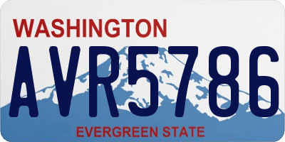 WA license plate AVR5786