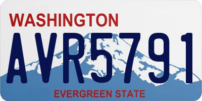 WA license plate AVR5791