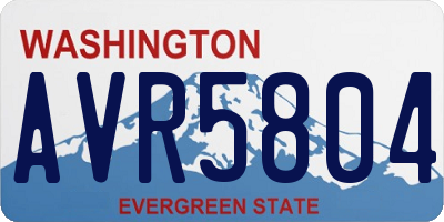 WA license plate AVR5804