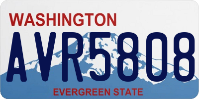 WA license plate AVR5808