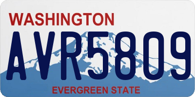 WA license plate AVR5809