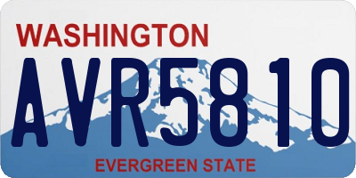 WA license plate AVR5810