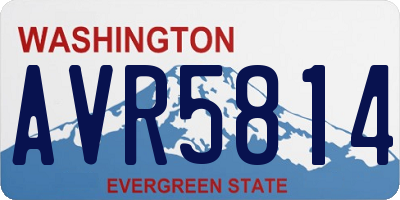 WA license plate AVR5814