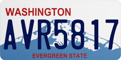 WA license plate AVR5817