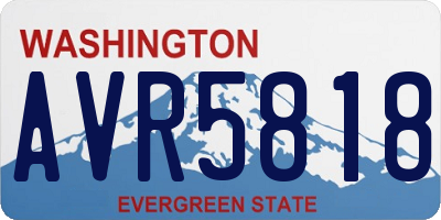 WA license plate AVR5818