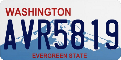 WA license plate AVR5819