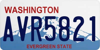 WA license plate AVR5821