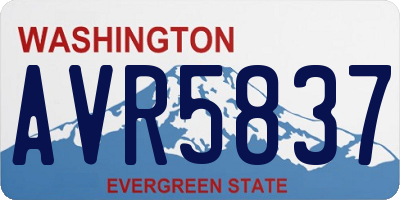 WA license plate AVR5837